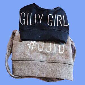 GH Sport Womens Racerback Sports Bra Black & Gray set of 2